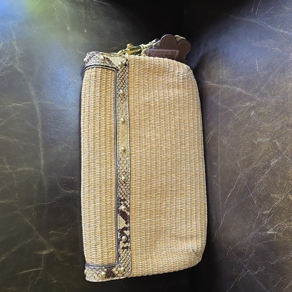Coach Straw Python Clutch - image 3